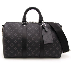 中古美品 ルイヴィトン ショルダーバッグ モノグラム・エクリプス キーポル・バンドリエール 35 M46655 LOUIS VUITTON LV メンズ 2way 現行