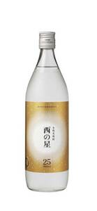 大分麦焼酎　西の星　２５度　９００ｍｌ×1本　鳥皮のからあげ付　送料込