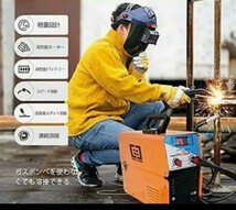 人気！即決！早い者勝ち！最新モデル 100V/200V兼用 50Hz/60Hz兼用 直流インバーターノンガスワイヤー溶接機 (MIG-200) アーク溶接機 小型_画像3