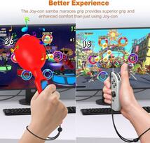 ◆ Joy-Pad Switchジョイコン用サンドハンマー switchサンバ DE アミーゴ専用サンドハンマー マラカス レッド/ブルー 2個入り_画像5