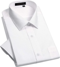 ◎Enlision ワイシャツ メンズ 長袖 形態安定 抗菌防臭 ノーアイロン ビジネスシャツ レギュラーカラー 速乾 フィット ホワイト・Mサイズ_画像1