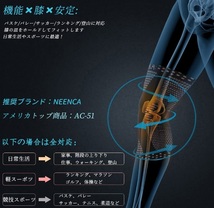 ◎NEENCA 膝サポーター ひざ専用 半月板 スポーツ用 膝安定 通気性 日常生活 左右兼用 サイドバネ 1枚 HX051 (S, ブルー) _画像4