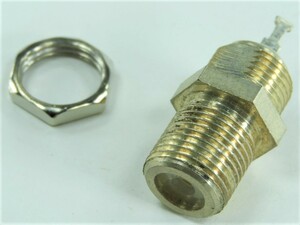 [F type receptacle ] F connector circle seat panel for connector F-R-1 body + nut only 