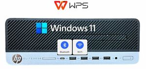 D342/HP EliteDesk 705 G4 SFF/AMD Ryzen 3 PRO 2200G/メモリ8GB/SSD 500GB/DVD/グラボR7 430 2GB/Windows11/Office WPS/無線LAN+Bluetooth