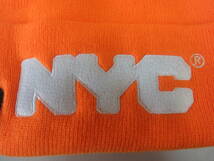2E385EZ◎NEWERA ニューエラ　NYC　ビーニー帽　ニット帽　ニットキャップ　オレンジ◎未使用_画像2