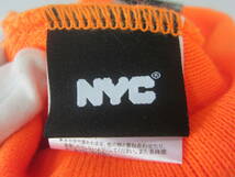2E385EZ◎NEWERA ニューエラ　NYC　ビーニー帽　ニット帽　ニットキャップ　オレンジ◎未使用_画像7