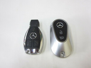 2D459◎Mercedes Benz メルセデスベンツ スマートキー キーレス 自動車用 鍵 3ボタン 計2点セット【送料無料】