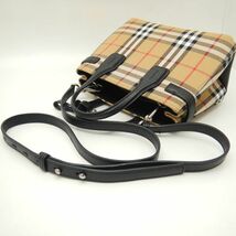 BURBERRY バーバリー 4079964 ハンドバッグ 2WAY ノバチェック キャンバス xレザー /251435【中古】_画像5