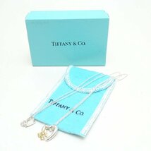 TIFFANY&Co. ティファニー ハートリボン ネックレス シルバー925xK18YG イエローゴールド /291355【中古】_画像7