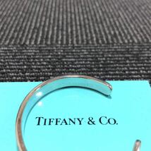 美品【ティファニー】基準内 TIFFANY&Co. カフバングル 1837 ナロー バングル シルバー925 ブレスレット アクセサリー 箱付き 送料520円_画像4