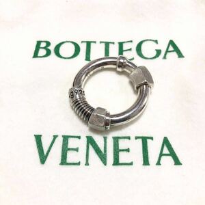 美品【ボッテガヴェネタ】基準内 BOTTEGA VENETA 指輪 ナット ボルト メカ シルバー925 サイズ16号 リング メンズ レディース 送料370円