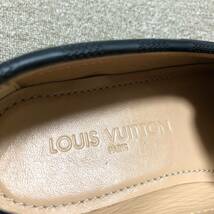 【ルイヴィトン】基準内 LOUIS VUITTON 靴 25.5cm ダミエ デッキシューズ スニーカー カジュアルシューズ レザー メンズ 伊製 6 1/2 箱有り_画像9