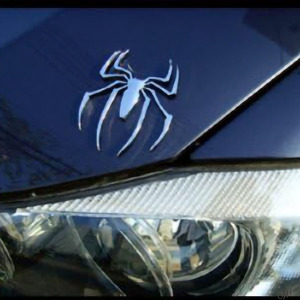 ◆3D金属製◆ ステッカー スパイダーデザイン 5×7cm 簡単貼付け 自動車 アクセサリー デカール シルバー エンブレム 蜘蛛 クール