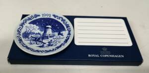 #14458 【ROYAL COPENHAGEN】 ロイヤルコペンハーゲン 1992 小皿 PORTO STAMP 現状品