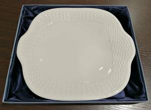 #11448 【WEDGWOOD】 ウェッジウッド 角皿 Bone China NANTUCKET Geo.Davis ボーンチャイナ 未使用 現状品