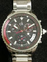 #15086 【CK】 Calvin Klein カルバンクライン K32174 クロノグラフ クオーツ メンズ 腕時計 動作未確認 現状品_画像1