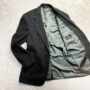 【最高級キャメル】 Brooks Brothers ブルックスブラザーズ キャメル 100% ヘリンボーン メンズ テーラードジャケット チェック L相当