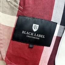 【美品】 BLACK LABEL CRESTBRIDGE ブラックレーベル クレストブリッジ メンズ ステンカラーコート ベージュ チェック L_画像4