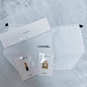 CHANEL シャネル LA COLLECTION ラコレクション ノベルティ ギフト ピンバッジ ブックマーク 巾着 セット