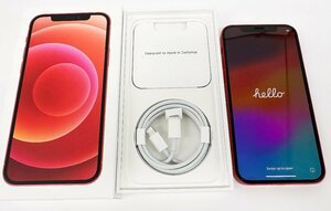 [2022年3月購入 極美品]【Apple】iPhone 12 256GB (PRODUCT)RED A2402 MGJ23J/A バッテリー100% SIMフリー 箱 ケーブル付 極美品