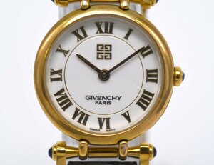 [中古品] 稼働品【GIVENCHY】ジバンシイ レディース ホワイト文字盤 クォーツ 動作OK 中古品