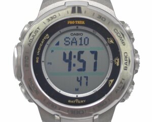 [美品] 稼働品【CASIO】カシオ PROTREK PRW-3100T-7JF トリプルセンサーVer.3搭載 動作OK 中古美品 箱 保証書付 定価5.94万