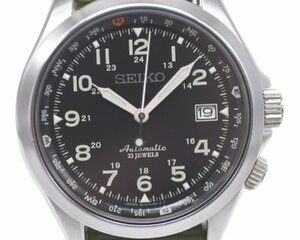 レアモデル [美品] 稼働品【SEIKO】セイコー アルピニスト メカニカル SARG007 6R15-02N0 裏スケルトン ブラック文字盤 自動巻 稼働品 中古