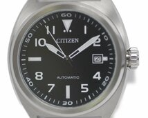 [極美品] 稼働品【CITIZEN】シチズン 8210-S117348 自動巻 ブラック文字盤 メンズ 自動巻 中古美品_画像3