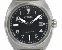 [極美品] 稼働品【CITIZEN】シチズン 8210-S117348 自動巻 ブラック文字盤 メンズ 自動巻 中古美品_画像2