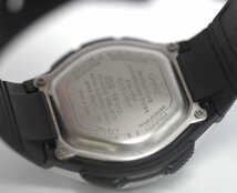 [美品] 稼働品【CASIO】カシオ AQ-163 ワールドタイム 5アラーム カウントダウンタイマー メンズ アナデジ ブラック 動作OK 中古品_画像9