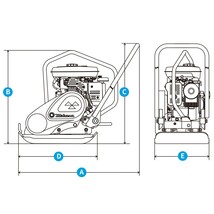 三笠産業 プレートコンパクター MVC-F60H 回転式移動車付_画像2