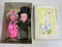 【●】昭和レトロ！国産SERUYA:『セルロイド製:キューピー人形』・2体組//Antique！SERUYA:『Made of celluloid:Kewpie doll』・2 doll set_画像3