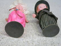 【●】昭和レトロ！国産SERUYA:『セルロイド製:キューピー人形』・2体組//Antique！SERUYA:『Made of celluloid:Kewpie doll』・2 doll set_画像9
