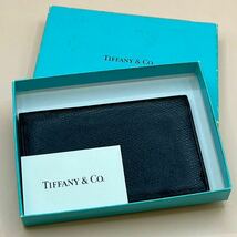 ティファニー　TIFFANY＆Co レザー 革　ブラックカードケース 　名刺入れ　パスモケース_画像9