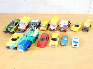 ▲ダイヤペット 新正 Tonka Dandy ミニカー 14台 まとめて 乗用車/バス/トラック/作業車 自動車 ※ジャンク品 ＠60 (1)