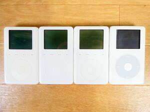 Apple アップル A1040×3台/A1099×1台 ipod4台まとめ 音響機器 オーディオ ※ジャンク/パーツ取り @送料520円 