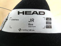 ◎訳あり　HEAD/ヘッド　スノーボードブーツ　ジュニア用　JR BOA　22.5-23.5cm　BOA(ボア)システム　ブラック×ホワイト　年式不明　＠100_画像9
