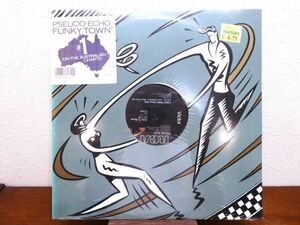 S) 未開封品！ PSEUDO ECHO「 FUNKY TOWN 」 LPレコード US盤 @80 (F-26)