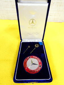 MercedesBenz メルセデスベンツ 100000キロ 記念メダル 赤10万km エンブレム 記念品 カーバッジ＠送料520円(2)