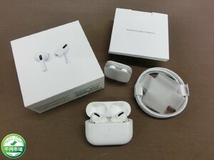 【N2-1118】Apple アップル AirPods Pro A2084 A2083 A2190 エアーポッズ プロ ワイヤレスイヤホン 箱付き 通電OK 現状品【千円市場】