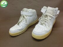 【YR-0025】NIKE ナイキ エアフォース1 ミッド 27.5cm ホワイト 白 NIKE AIR FORCE1 MID【千円市場】_画像1