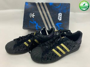 【WI-0025】未使用 希少 adidas Originals アディダス オリジナルス STARWARS SUPER STARⅡ G17710 ブラックxゴールド 箱 タグ【千円市場】