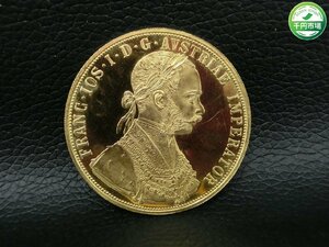 【Y-9250】比較的美品 K24 オーストリア 純金 金貨 フランツヨーゼフ 4ダガット 13.9g 1915年 ヴィンテージ アンティーク【千円市場】