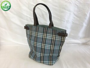 【D-1625】Burberry BLUE LABEL バーバリー　ブルー　レーベル ノバチェック　トートバッグ【千円市場】