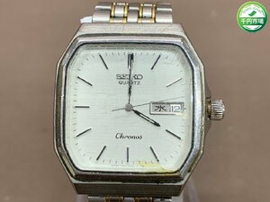 【N-5772】SEIKO セイコー Chronos クロノス 7433-5010 腕時計 クォーツ デイデイト メンズ ジャンク扱い【千円市場】