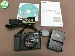 【N-5787】Nikon COOLPIX P7700 NIKKOR 6.0-42.8mm F2-4 1219万画素 7.1X バッテリー 充電器 説明書 付き ジャンク【千円市場】