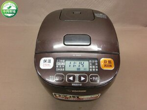 【YF-0333】象印 ZOJIRUSHI NL-BA05 炊飯ジャー 炊飯器 ブラウン 黒厚釜 15年製 3合炊き 通電確認済 現状品【千円市場】