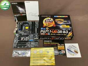 【N2-1212】未使用？ GIGABYTE マザーボード GA-P67A-UD3R-B3 Intel P67 rev.1.1 DDR3 マザボ 現状品【千円市場】