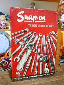 激レア★アメリカン ブリキ看板 スナップオン Snap on レンチ 工具 メカニック サービス ガレージング 世田谷ベース 2