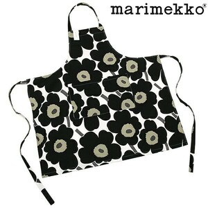 [ новый товар * бесплатная доставка ] marimekko Marimekko фартук PIENI UNIKKO черный × белый 64161-030 морской еж ko